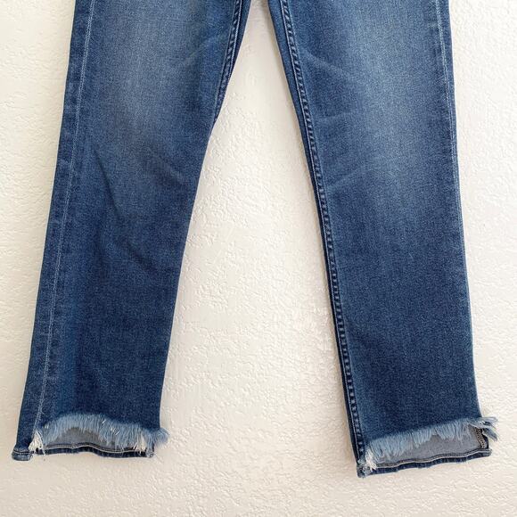 McGuire Valletta Straight Jeans Step Hem Button Fly Anthropologie Medium Wash 29 - Picture 3 of 15